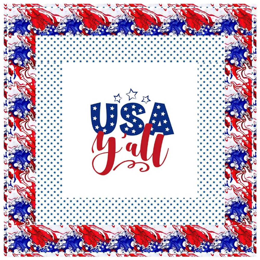 Celebrate USA Y'all Wall Hanging 42" x 42"