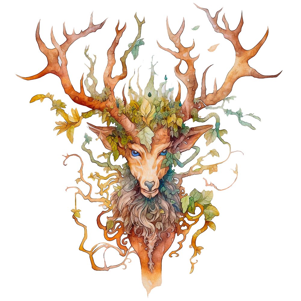 Celtic Dream Deer Fabric Panel