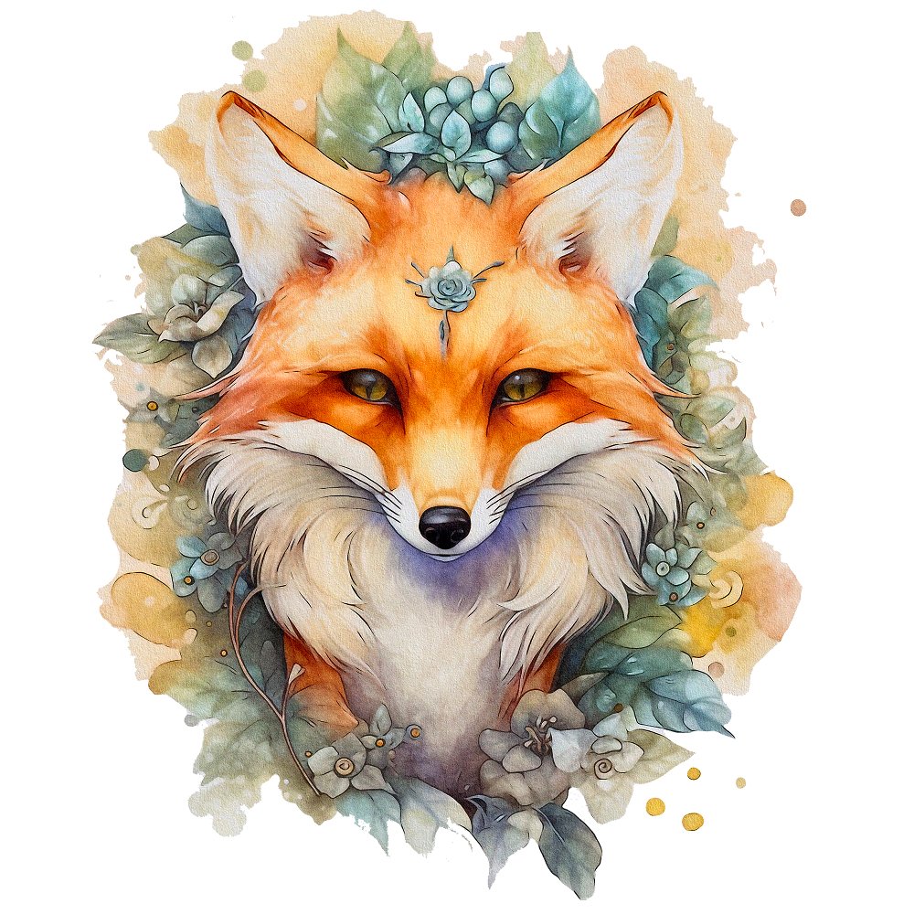 Celtic Dream Fox Fabric Panel