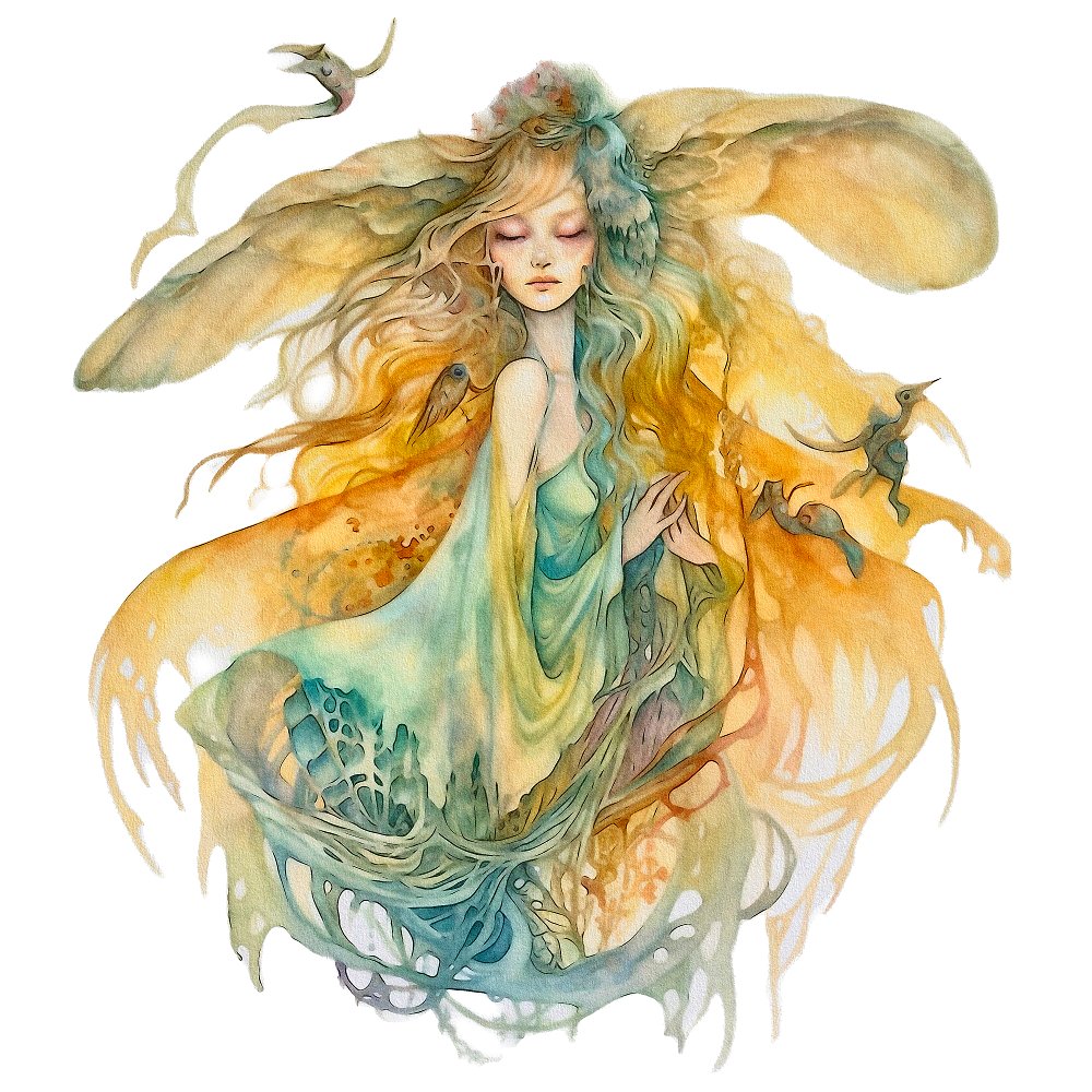 Celtic Dream Lady of the Lake Fabric Panel