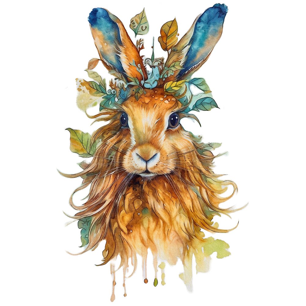 Celtic Dream Rabbit Fabric Panel