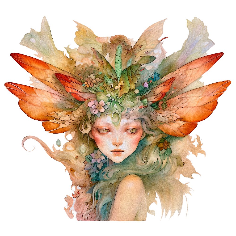 Celtic Dreams Winged Woman Fabric Panel