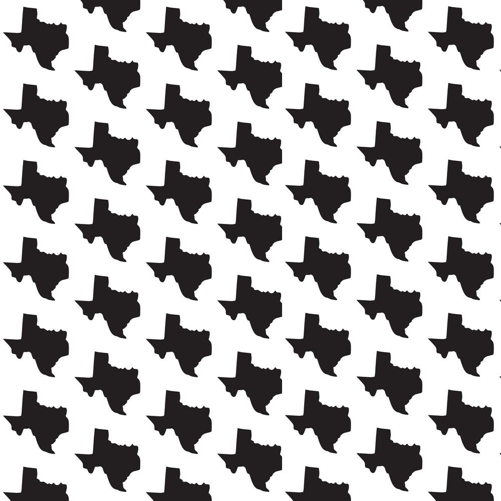 Texas State Silhouette Allover Fabric