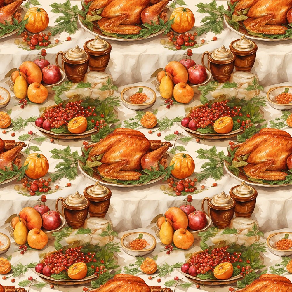 Thanksgiving Meal #9 Fabric