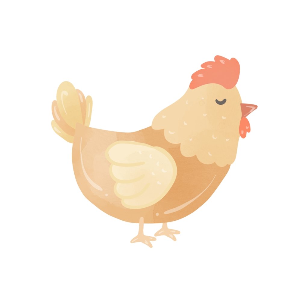 The Cutest Little Farm Chicken Fabric Panel