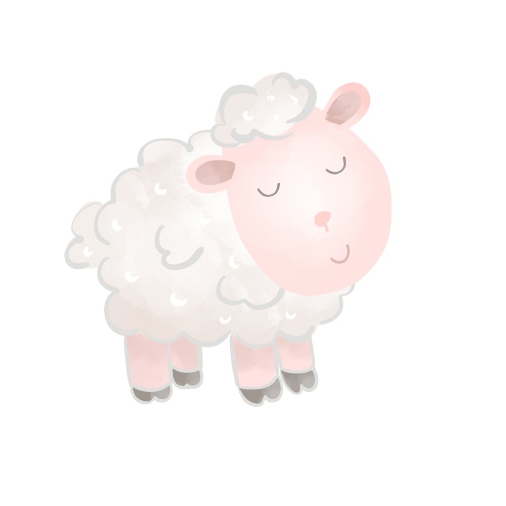 The Cutest Little Farm Sheep Fabric Panel