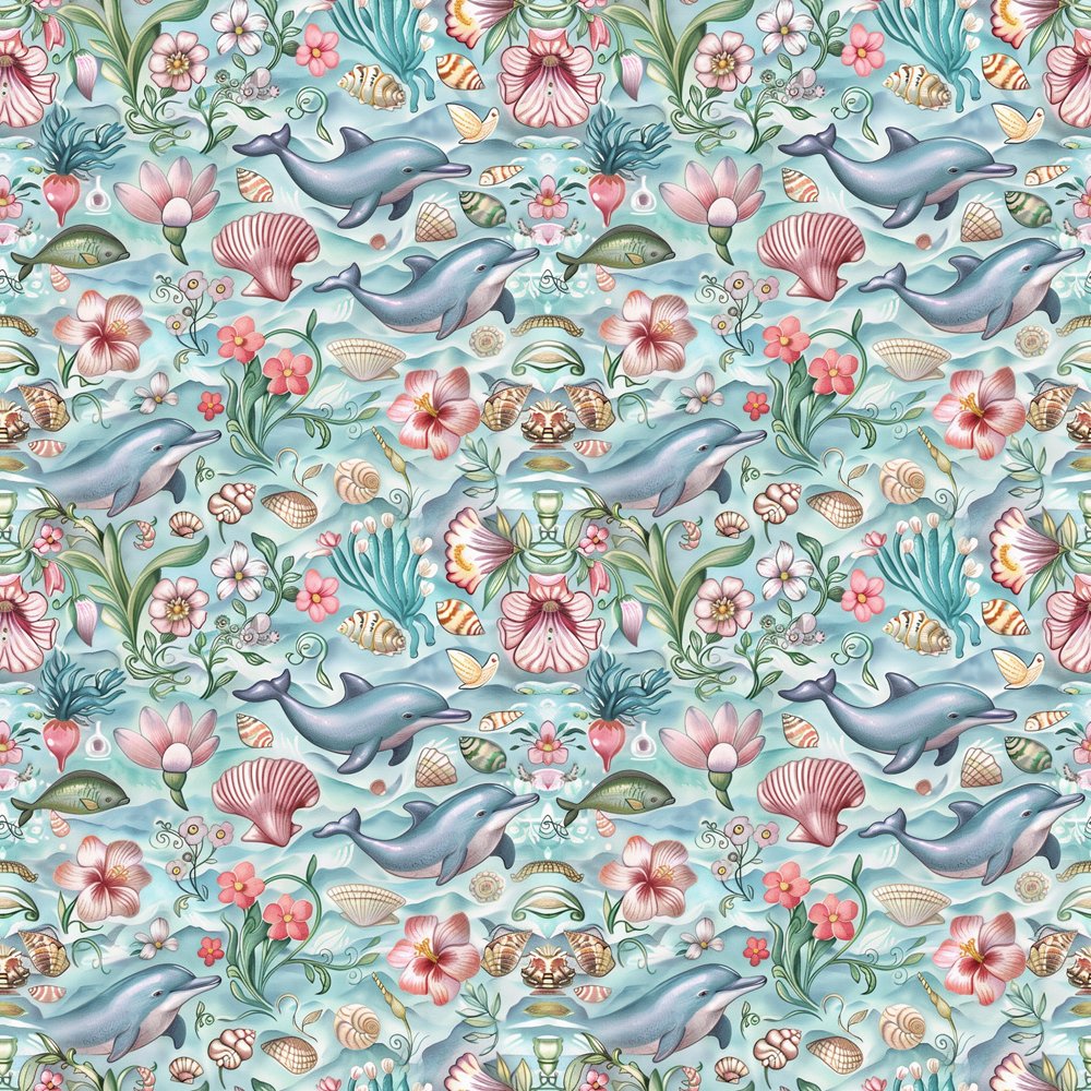 The Dolphin Bay Pattern #6 Fabric