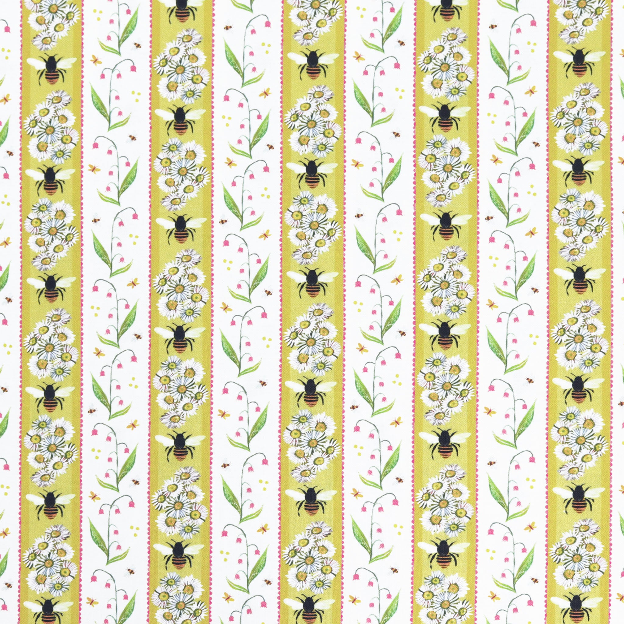 A Wildflower Heart Fabric Collection - Honeyland Stripe Light Honey