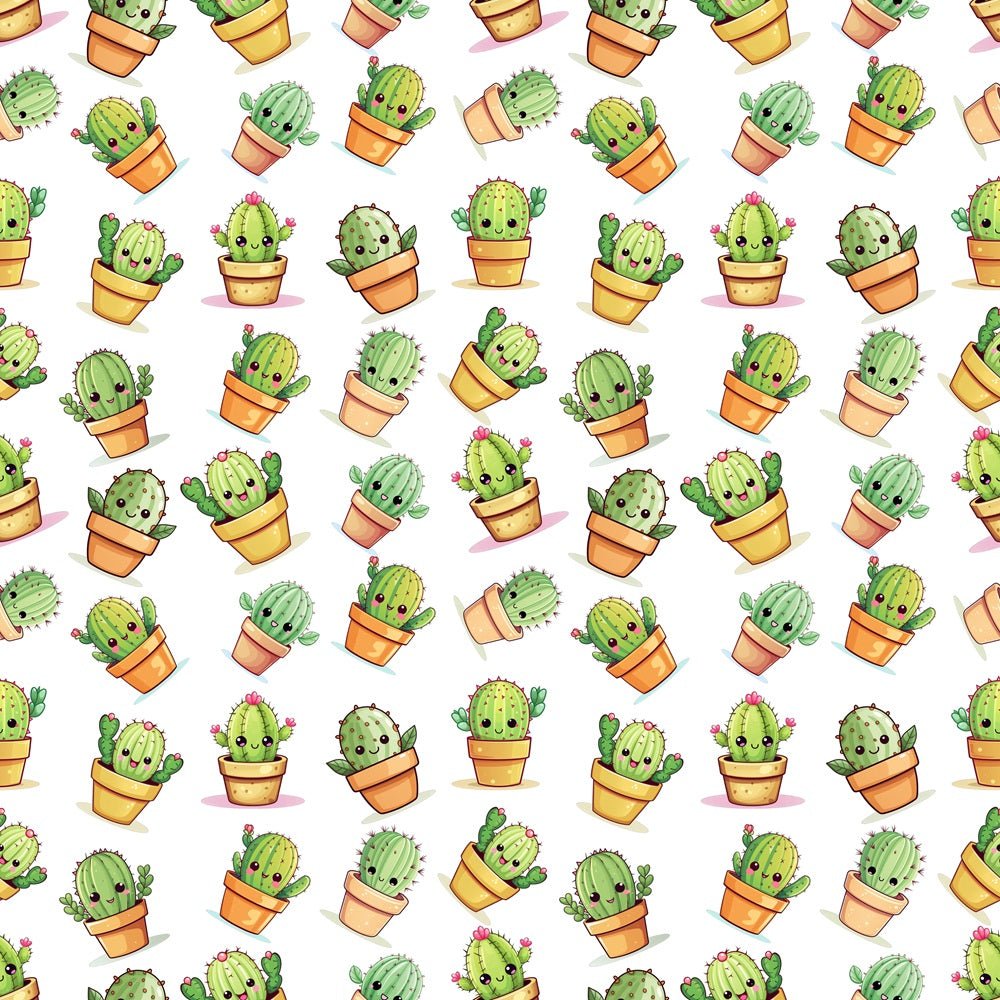 Cartoon Cactus Fabric