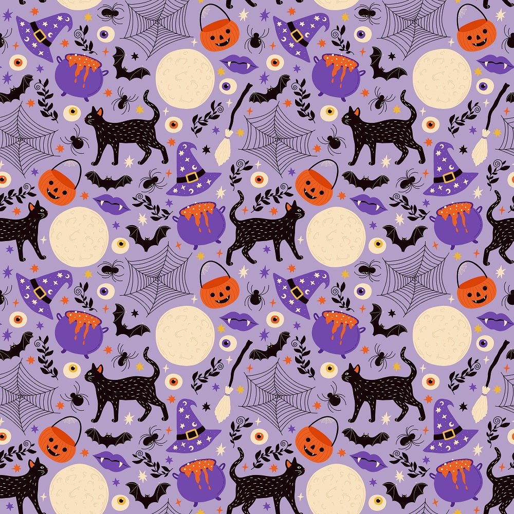 Cartoon Halloween Trick Or Treat Fabric
