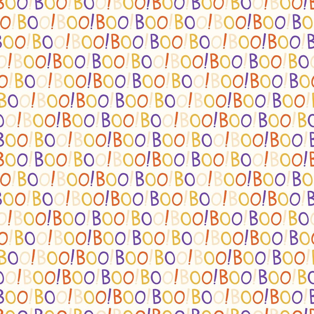 Cartoon Halloween White Boo Fabric