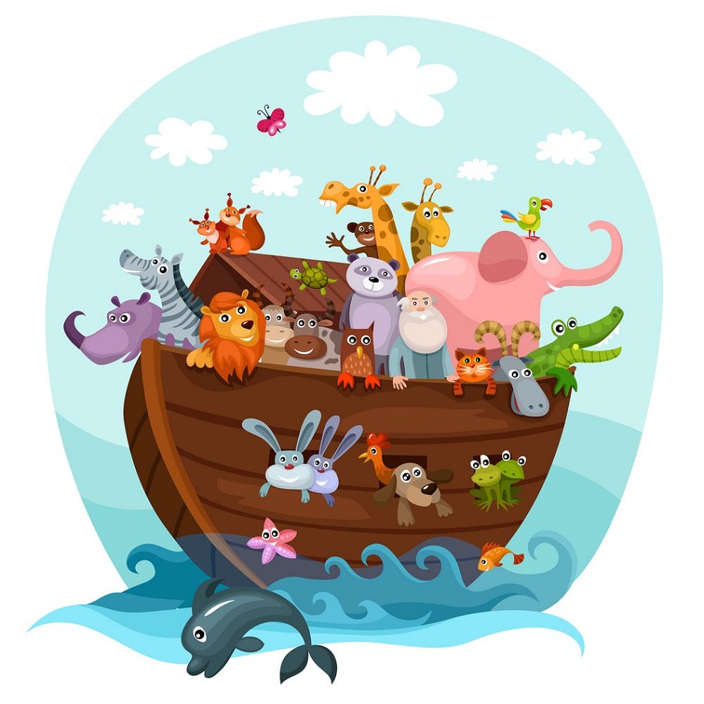 Cartoon Noah's Ark Fabric Panel
