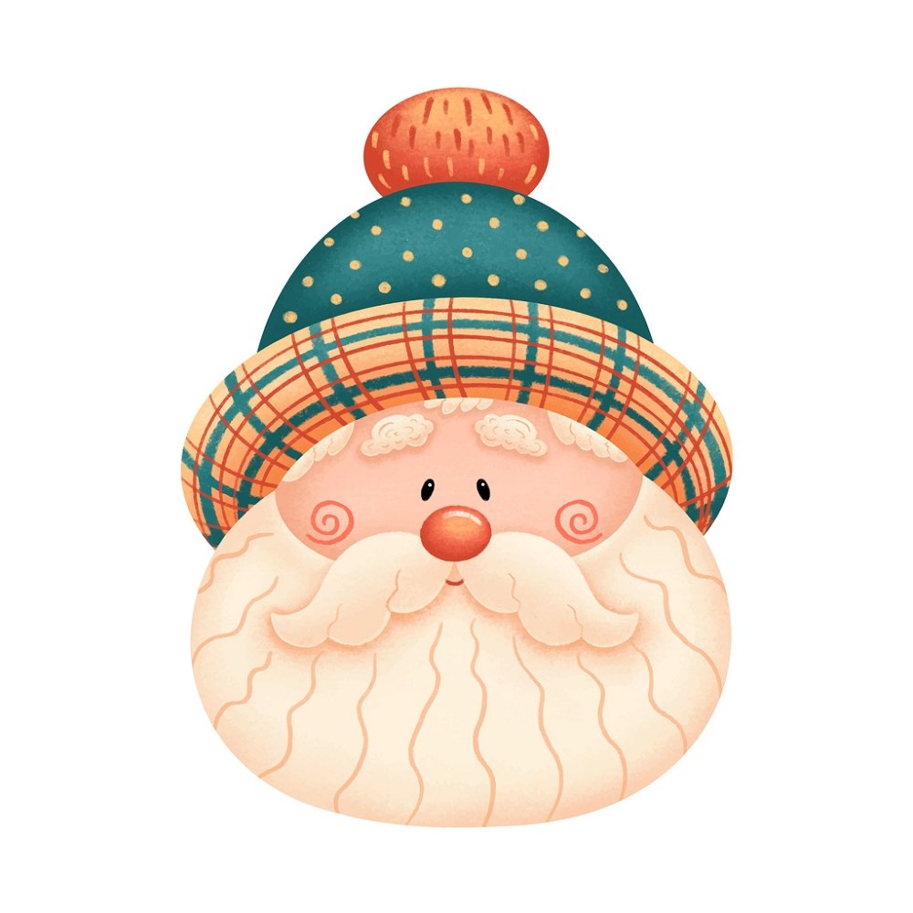 Cartoon Santa Clause Fabric Panel - Variation 4