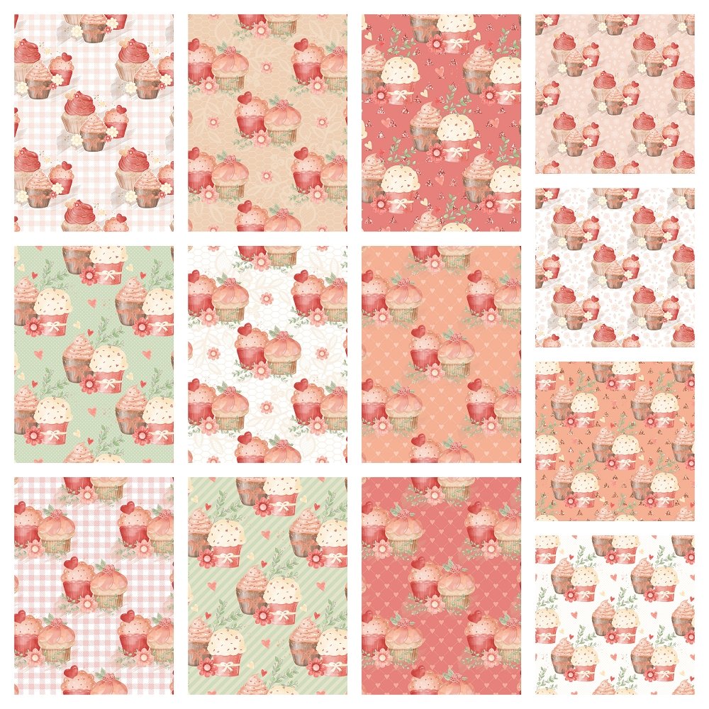 Sweet Cupcake Fat Quarter Bundle - 13 Pieces