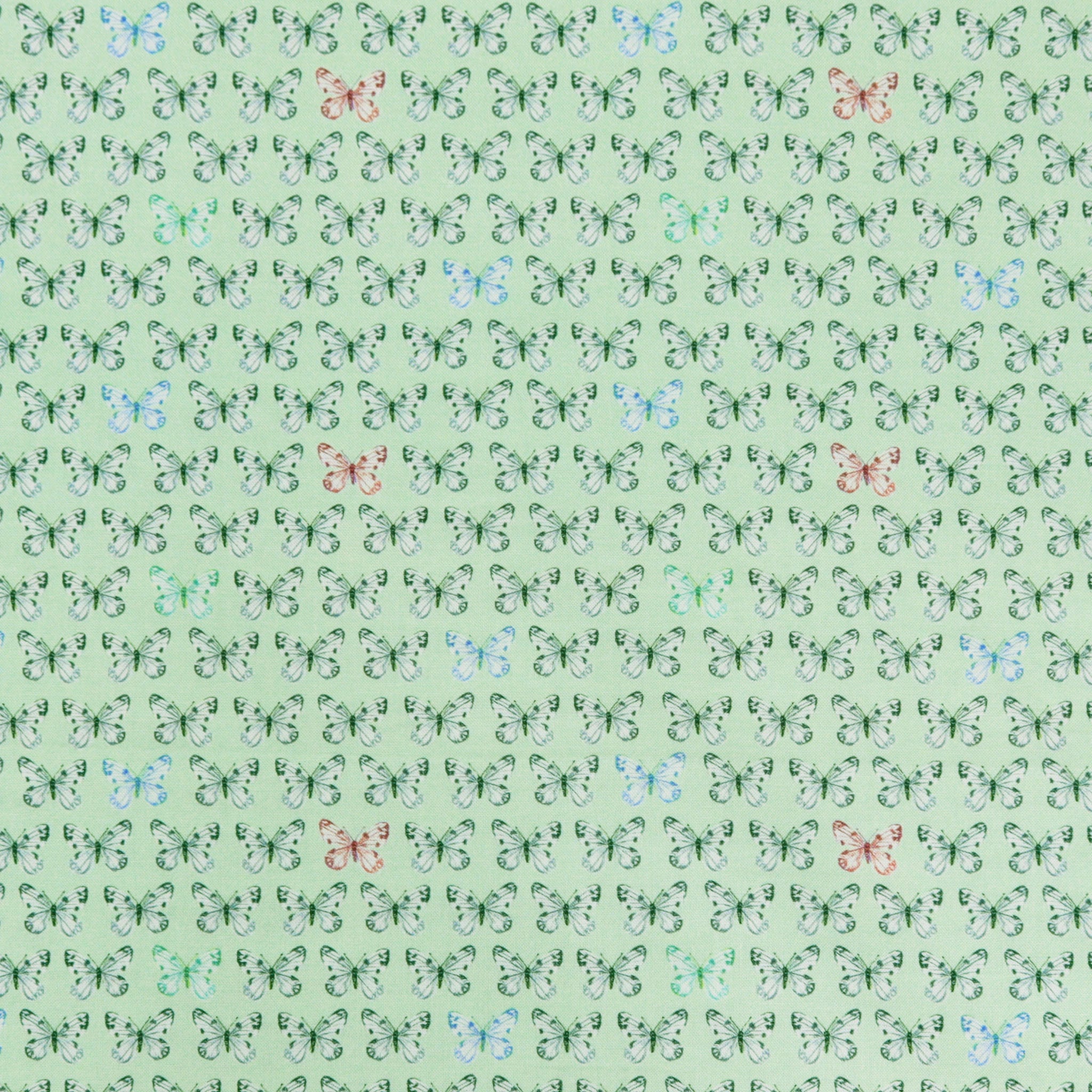 A Wildflower Heart Fabric Collection - Prairie Flutter Pale Teal