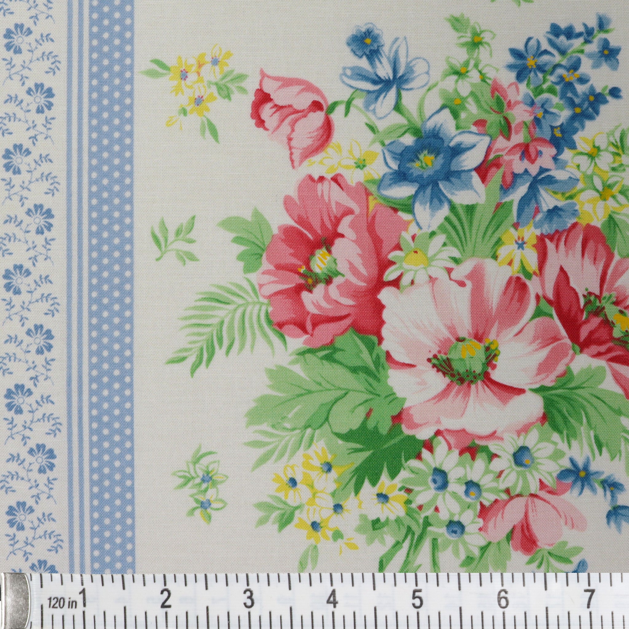 April's Garden Fabric Collection - Charming Stripe Cream