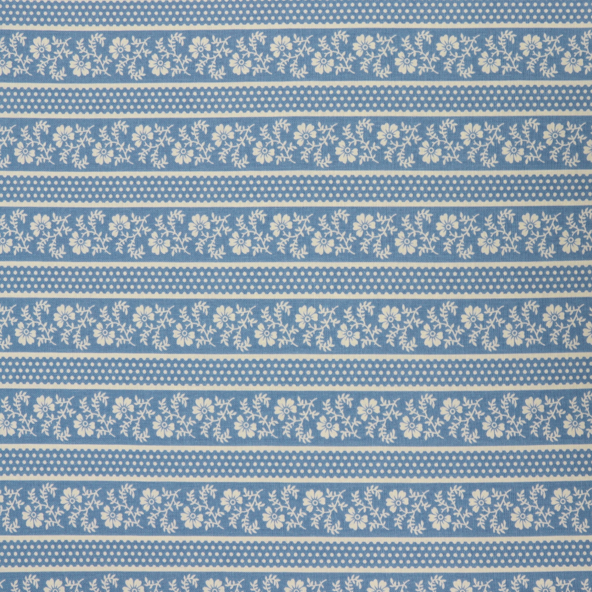 April's Garden Fabric Collection - Flower Pot Stripe Medium Blue