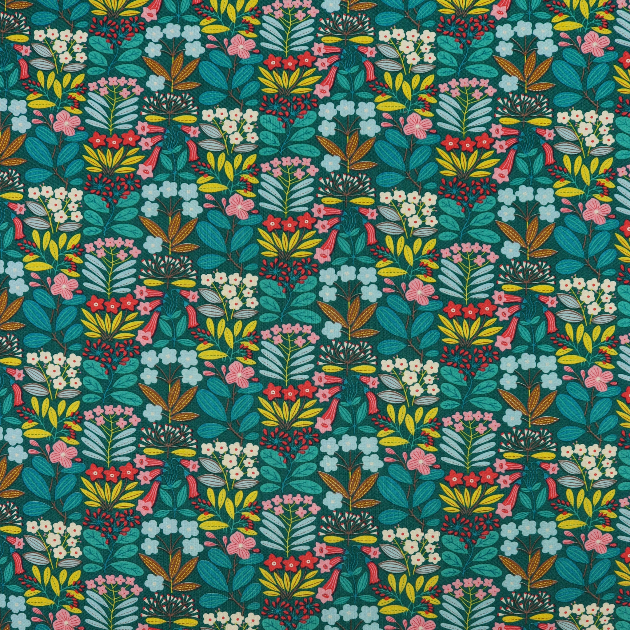 Blooming Color 2 Fabric Collection - Emme Teal