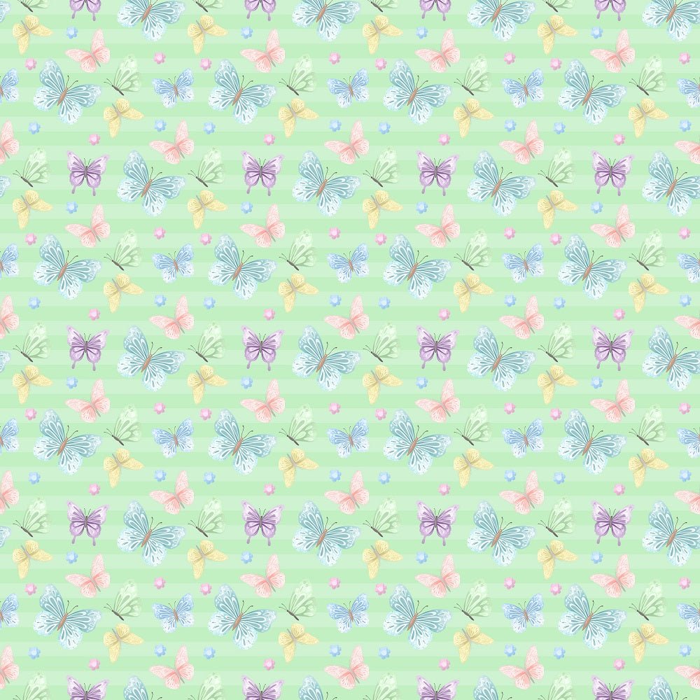 Butterflies & Rainbows Pattern 12 Fabric