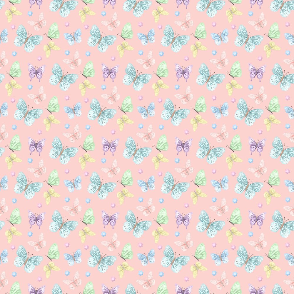 Butterflies & Rainbows Pattern 2 Fabric