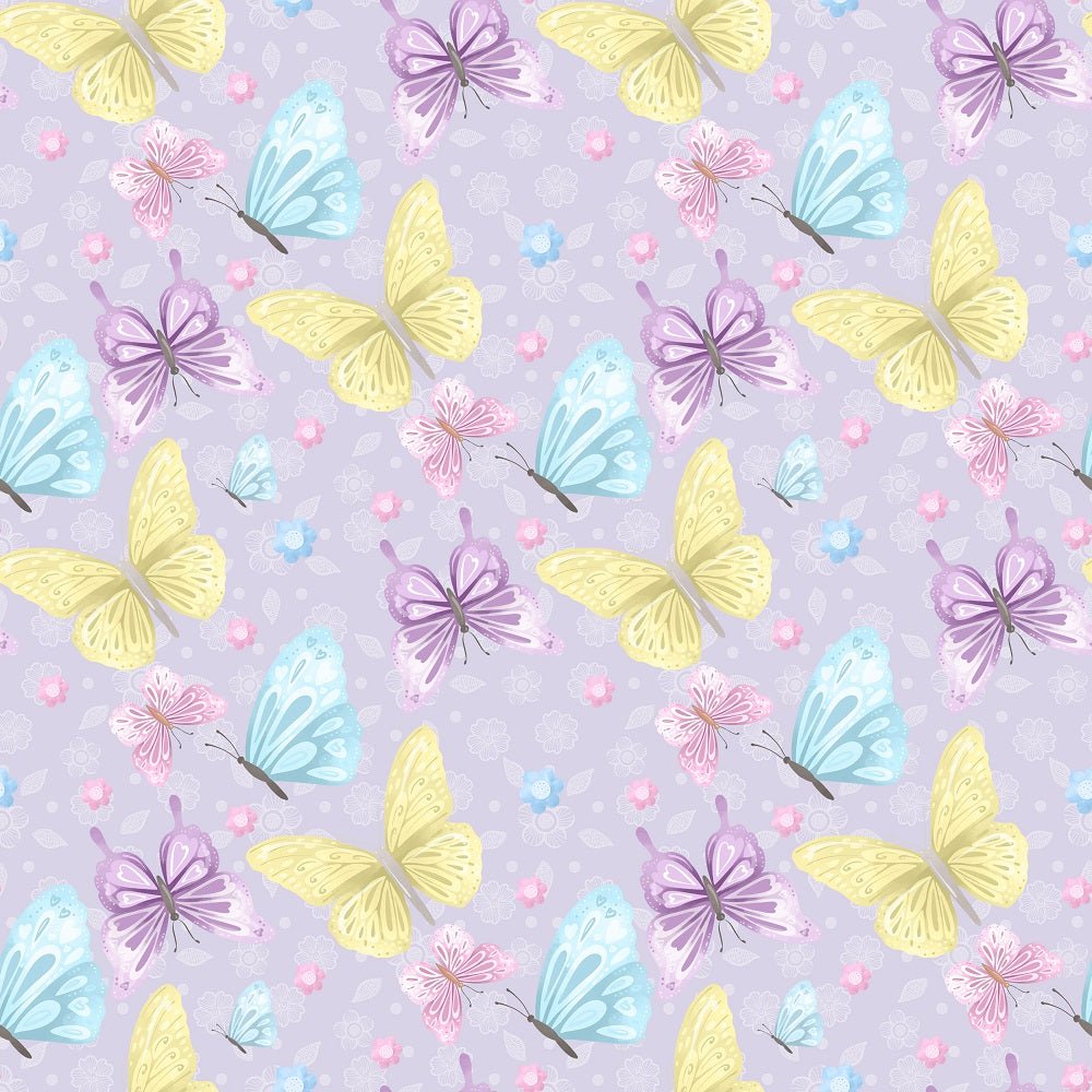 Butterflies & Rainbows Pattern 8 Fabric