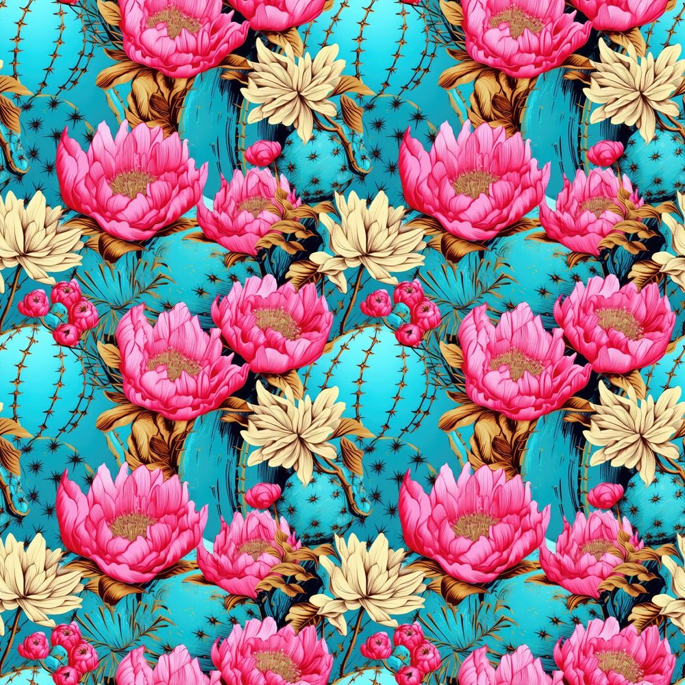 Cacti & Flowers Fabric