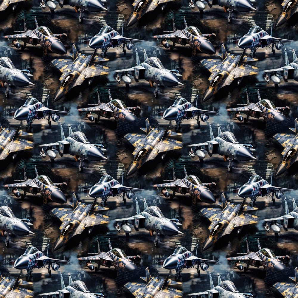 Camo Military Fighter Jet Fabric