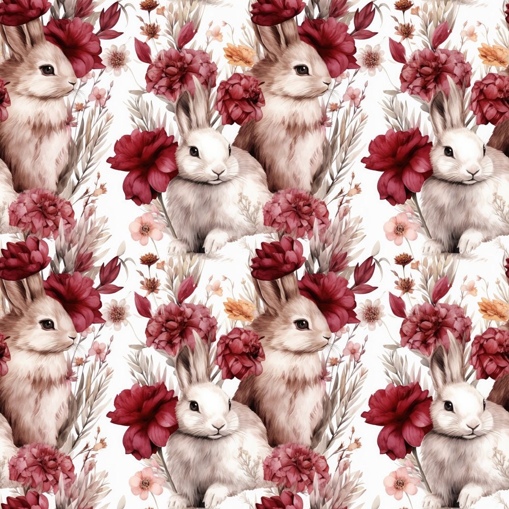Bunnies & Floral Fabric