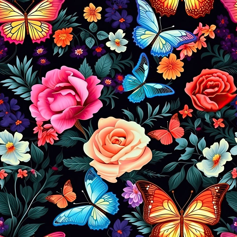 Butterflies & Blooms Pattern #6 Fabric