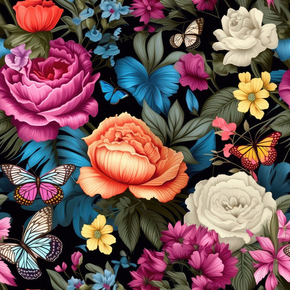 Butterflies & Blooms Pattern #7 Fabric
