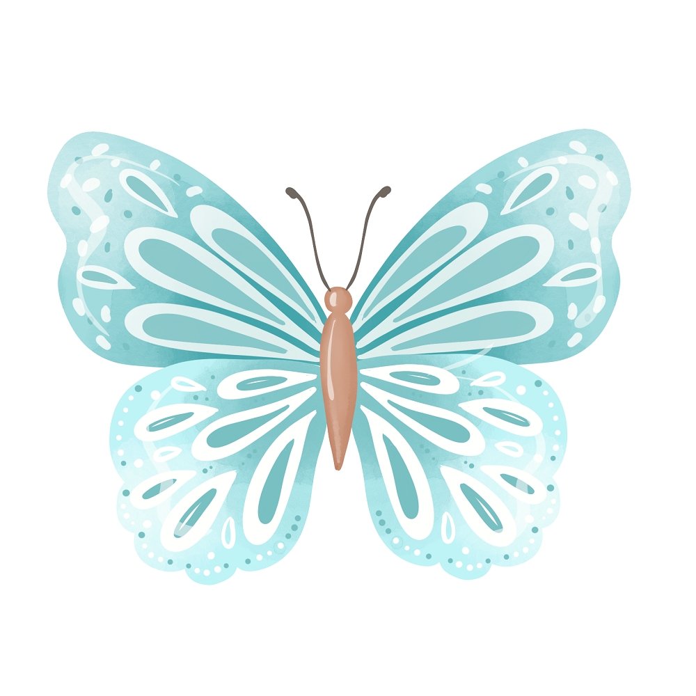 Butterflies & Rainbows Butterfly #2 Fabric Panel