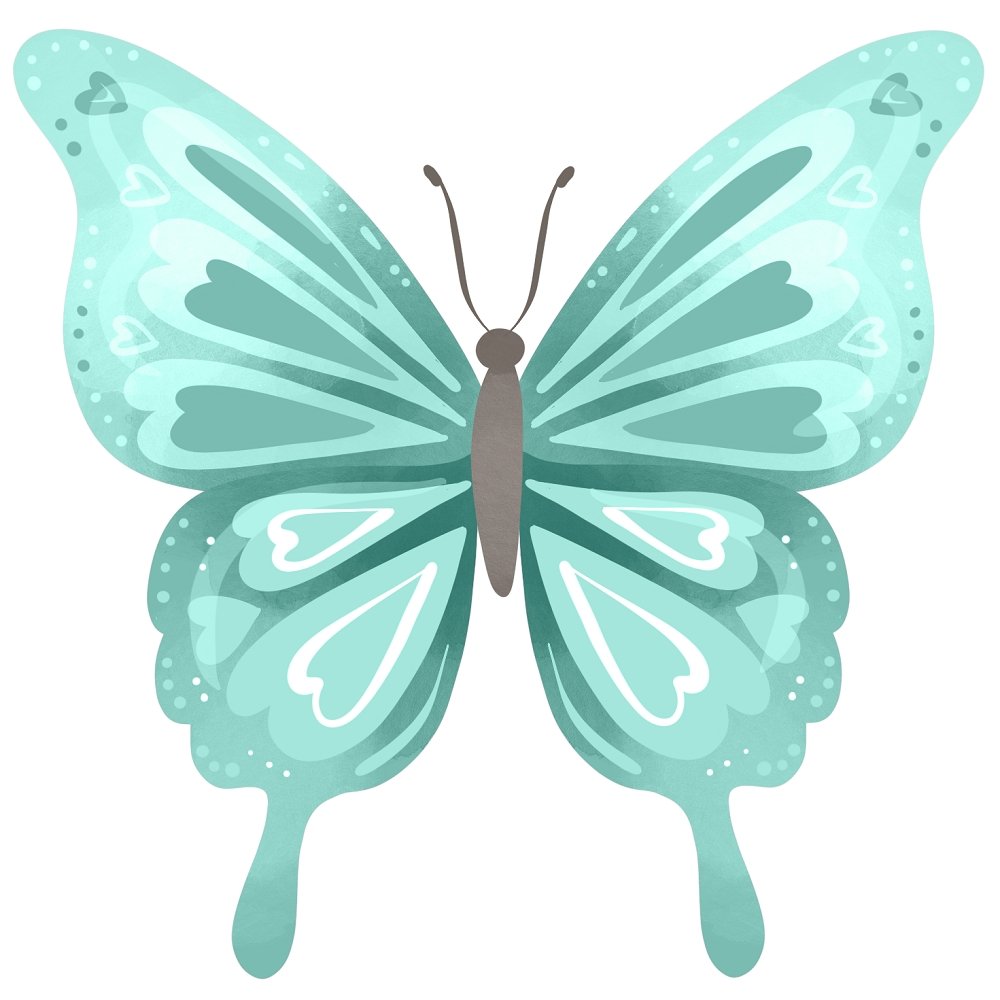 Butterflies & Rainbows Butterfly #7 Fabric Panel