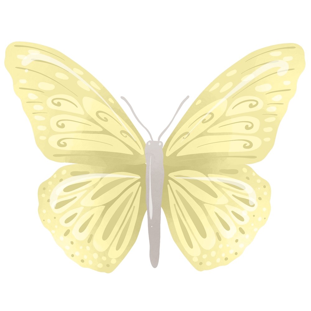 Butterflies & Rainbows Butterfly #8 Fabric Panel