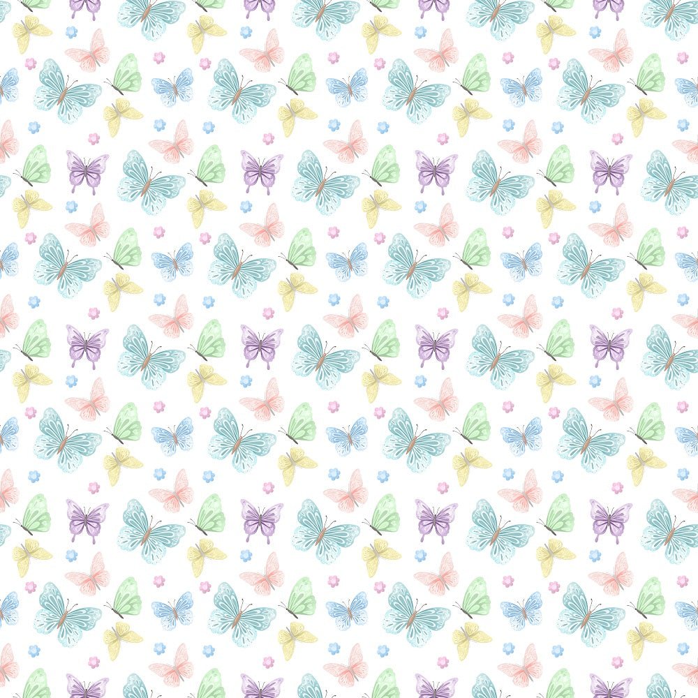 Butterflies & Rainbows Pattern 1 Fabric