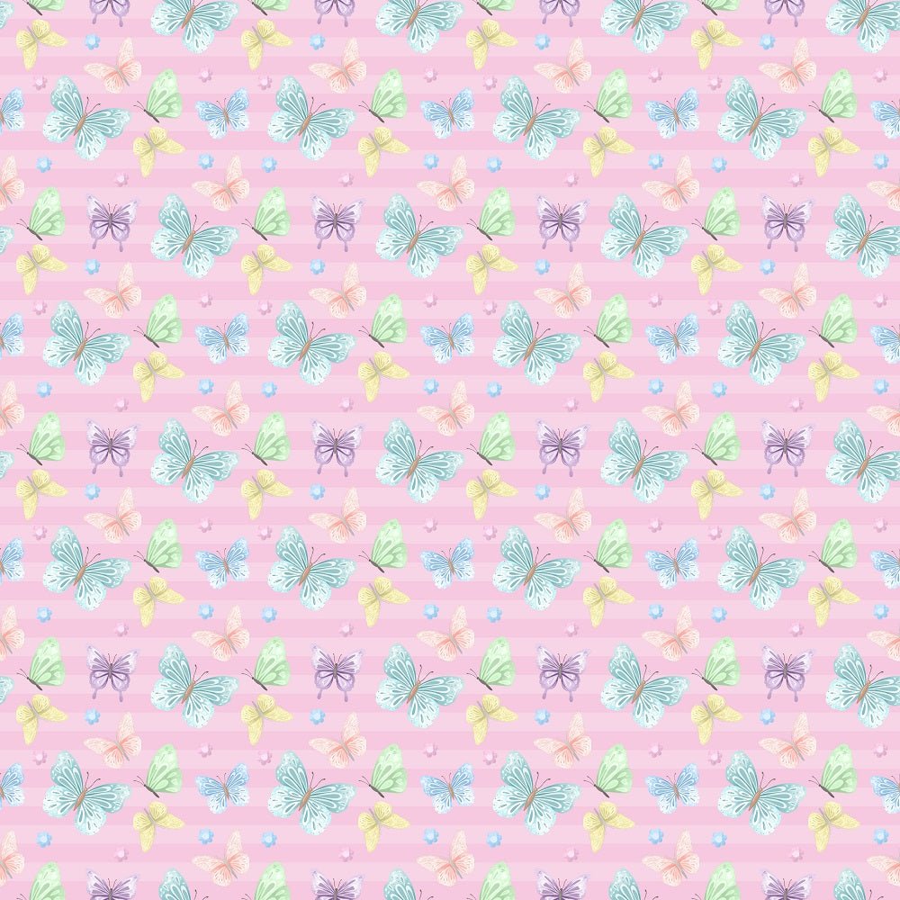 Butterflies & Rainbows Pattern 11 Fabric