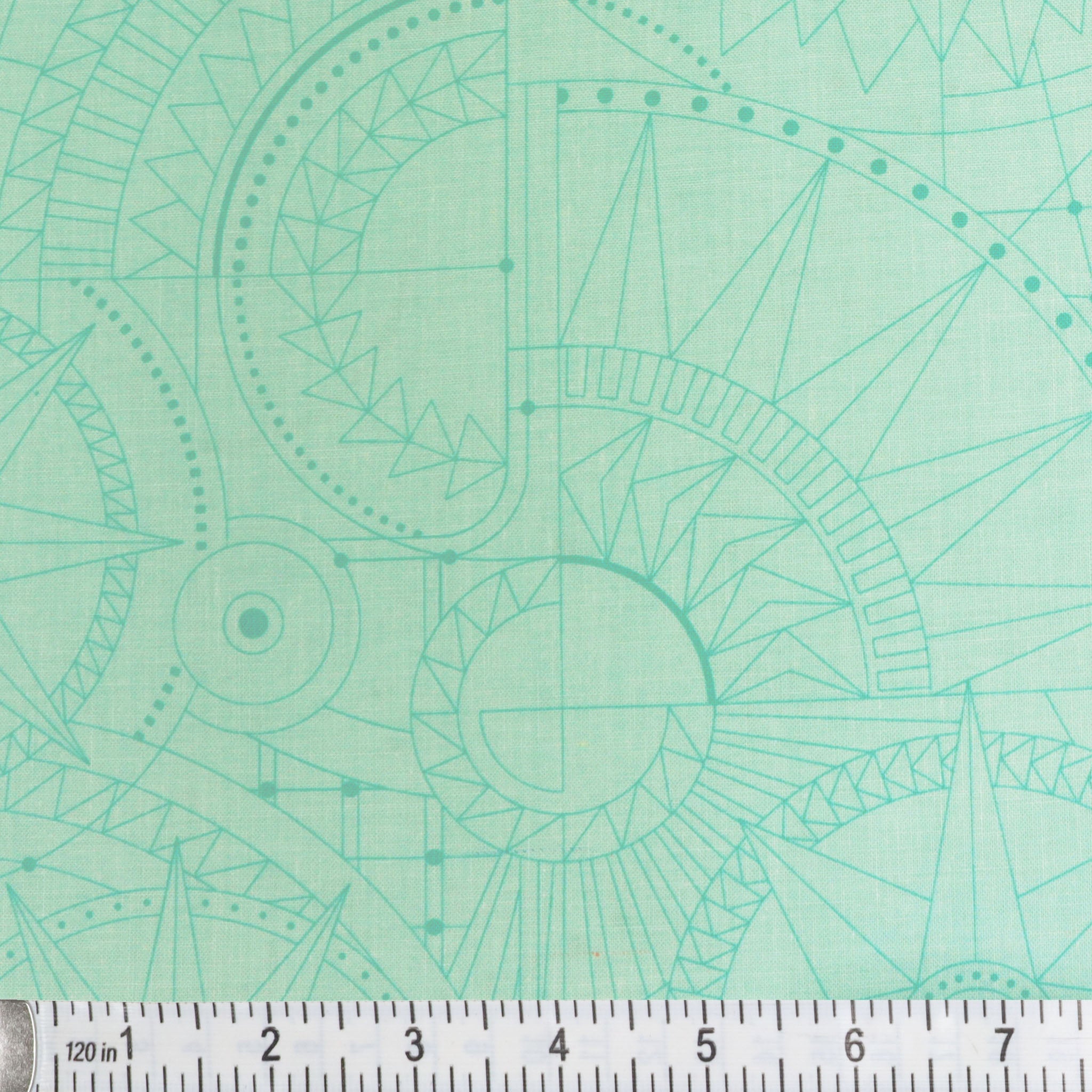 Cityscape Day Fabric Collection - Blueprint Aqua