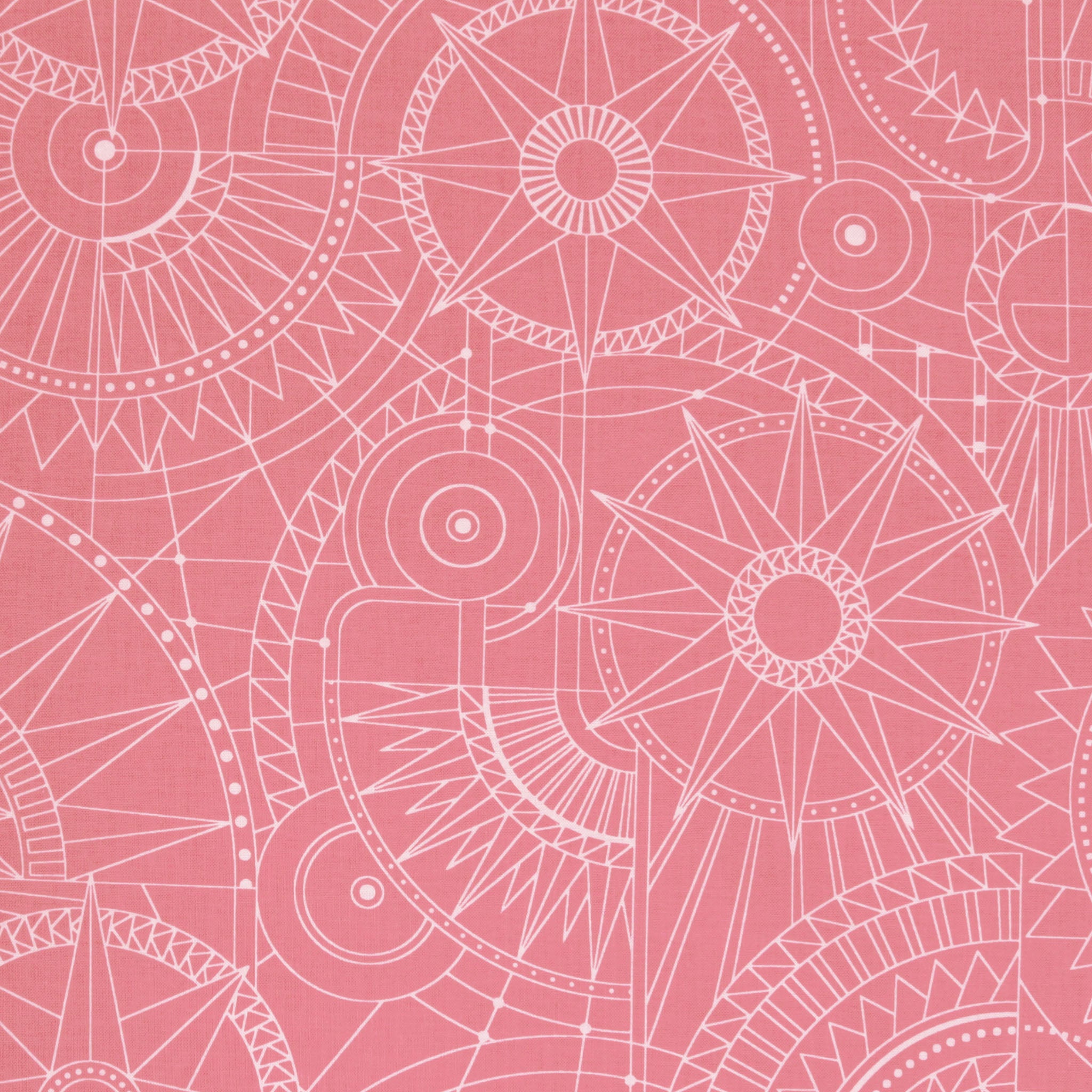 Cityscape Day Fabric Collection - Blueprint Azalea