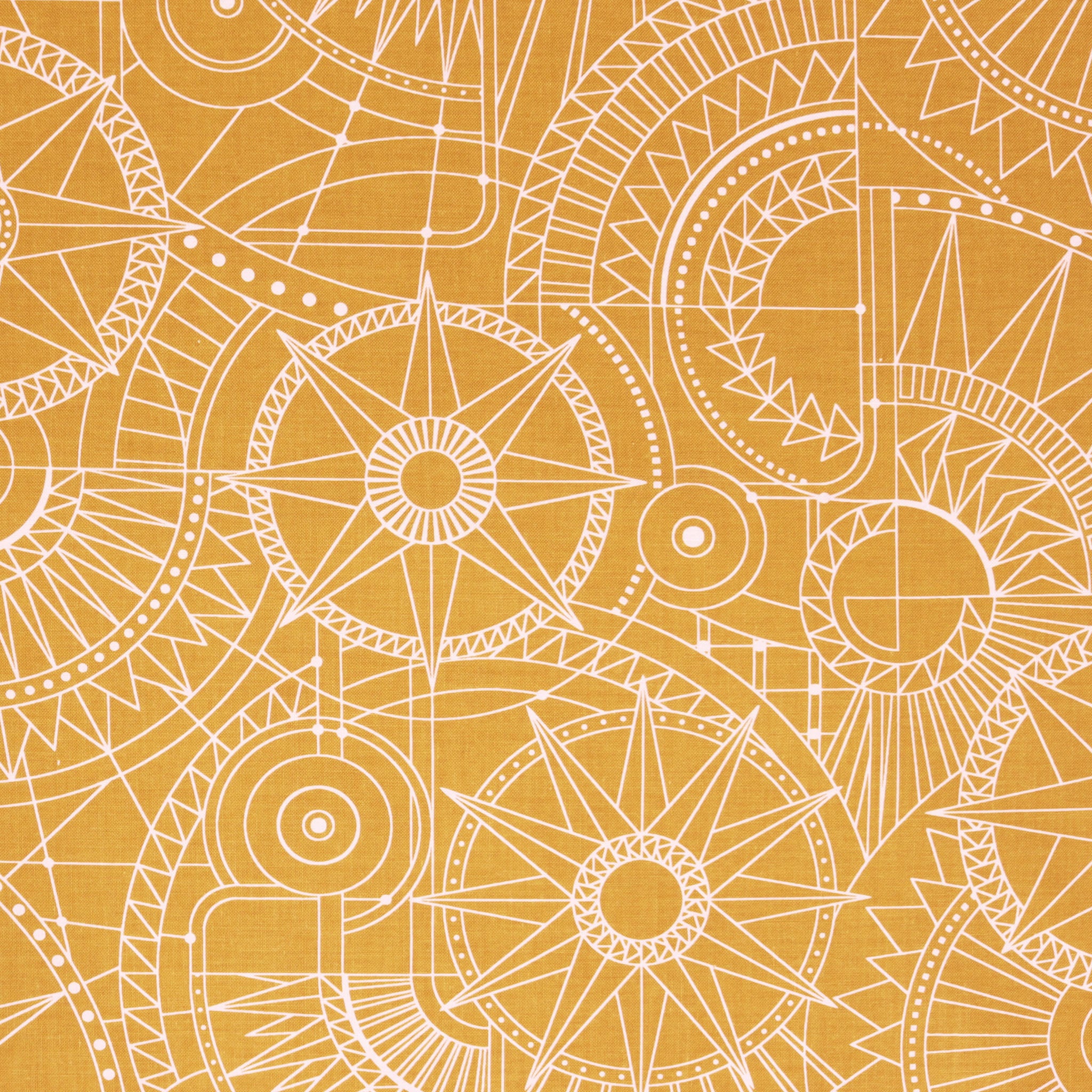 Cityscape Day Fabric Collection - Blueprint Gold