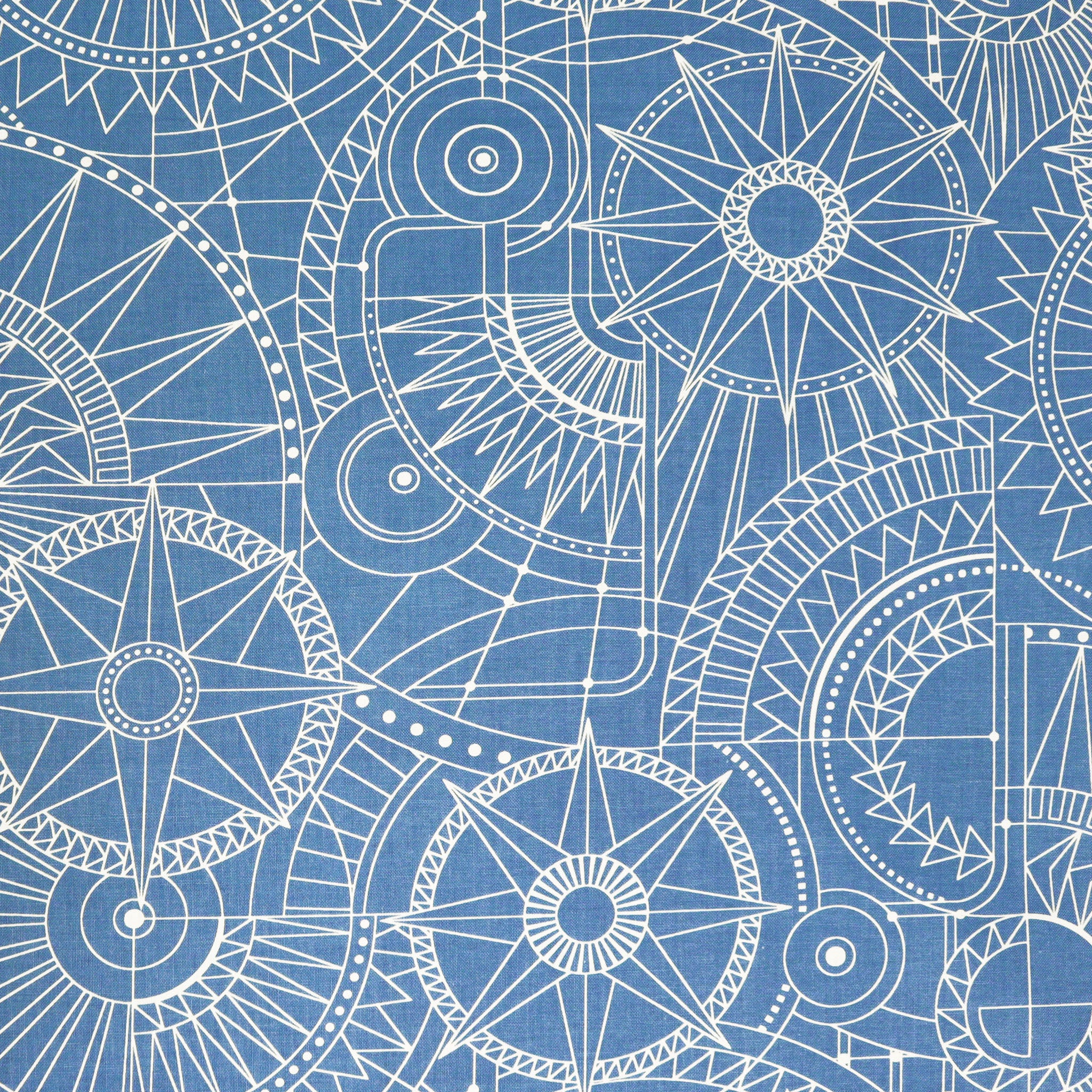 Cityscape Night Fabric Collection - Blueprint Blue