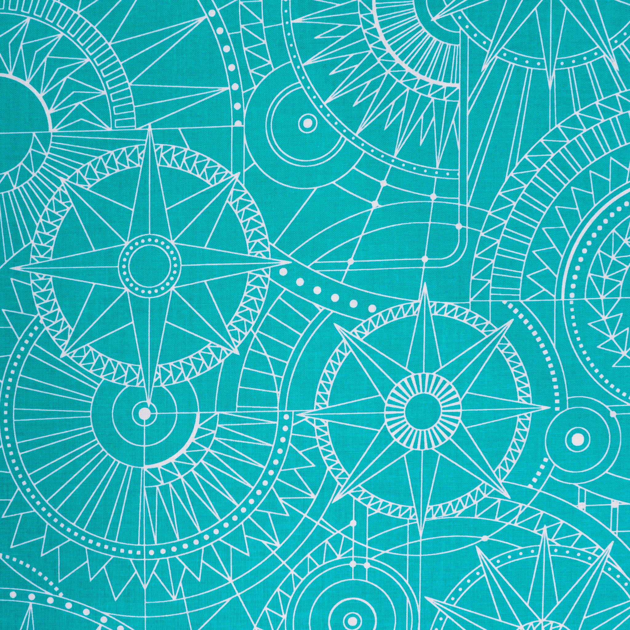 Cityscape Night Fabric Collection - Blueprint Teal