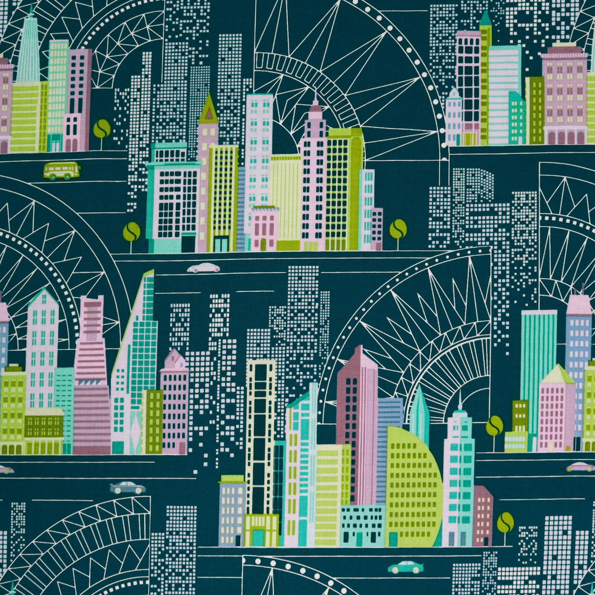 Cityscape Night Fabric Collection - City Night