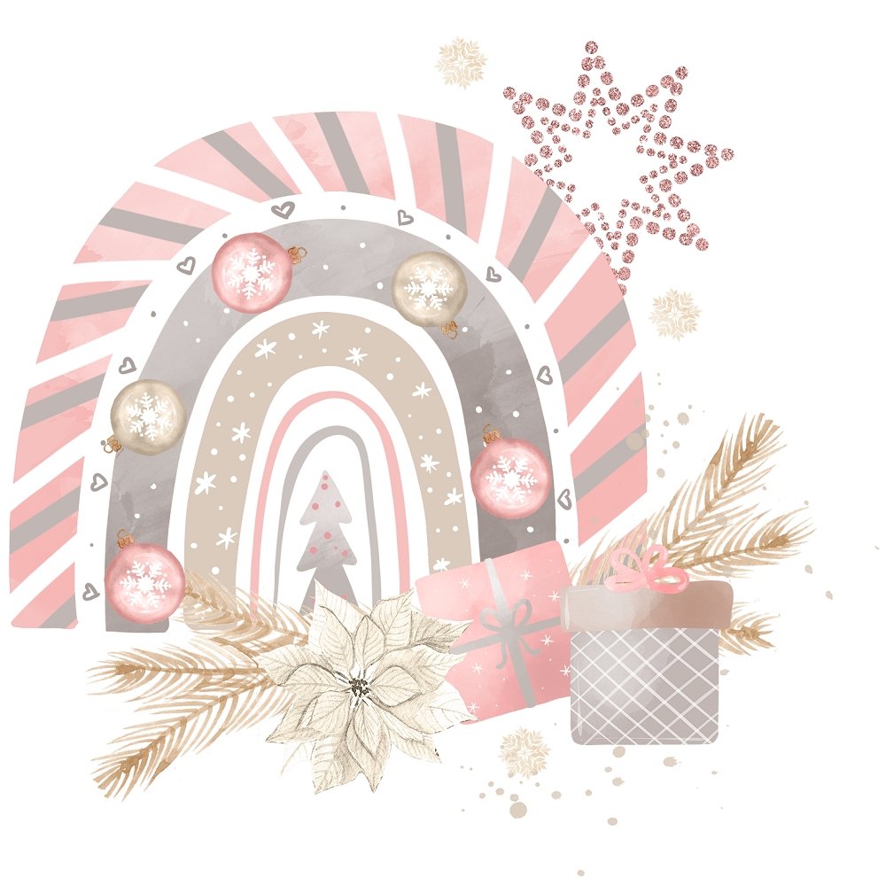 Sweet Christmas Gnomes Scene #4 Fabric Panel