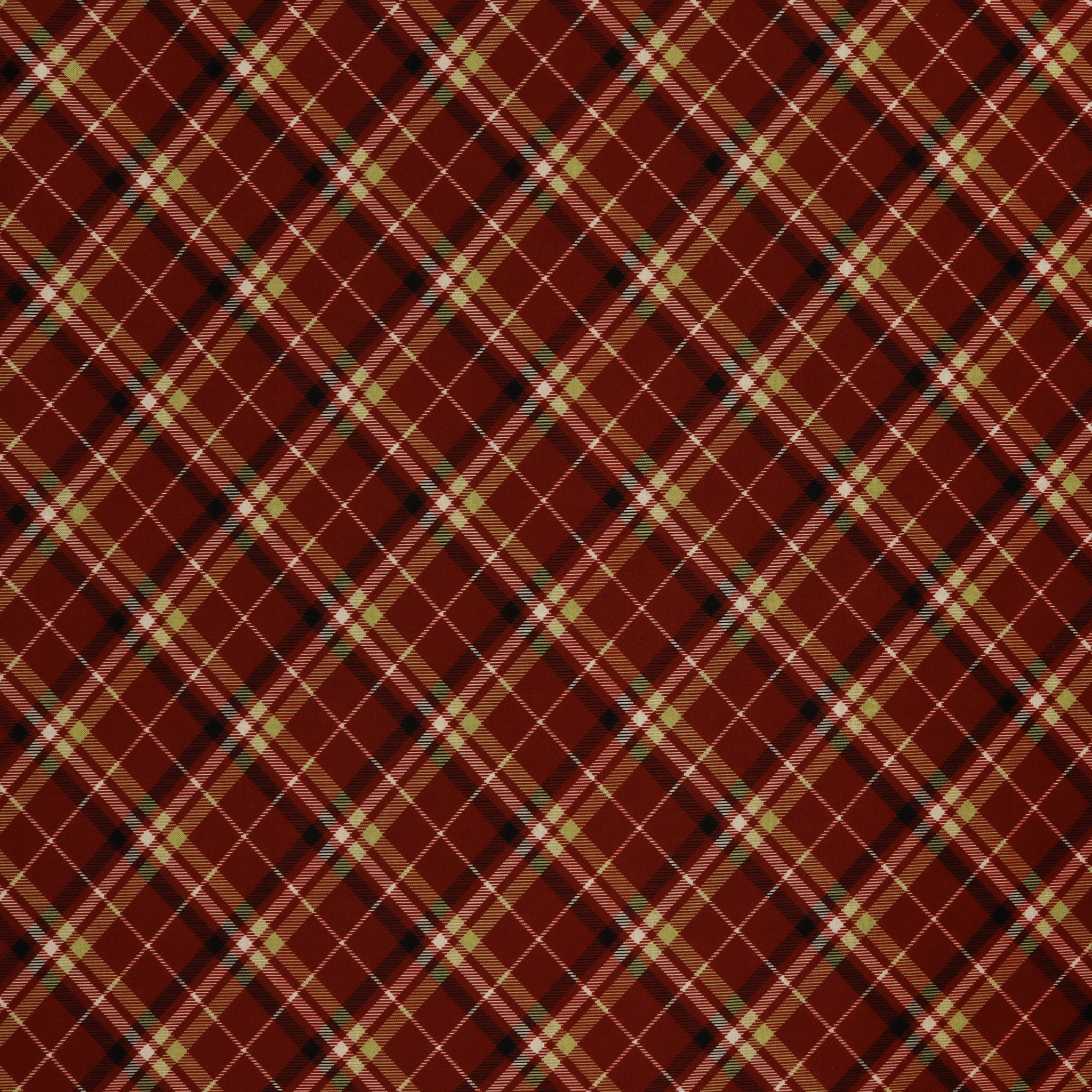 Tartan Plaid 108" Quilt Backing - Burgundy
