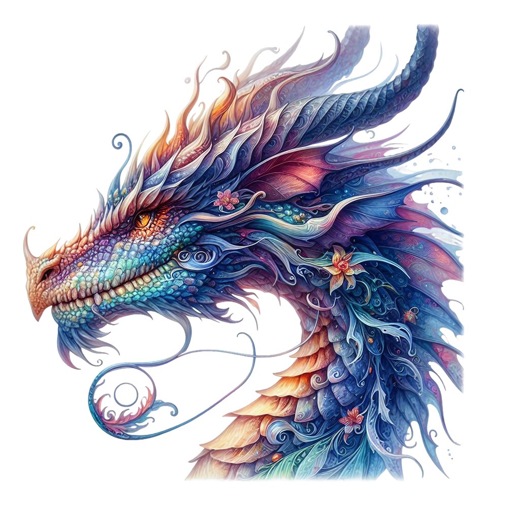 The Dragon Lair Dragon #2 Fabric Panel