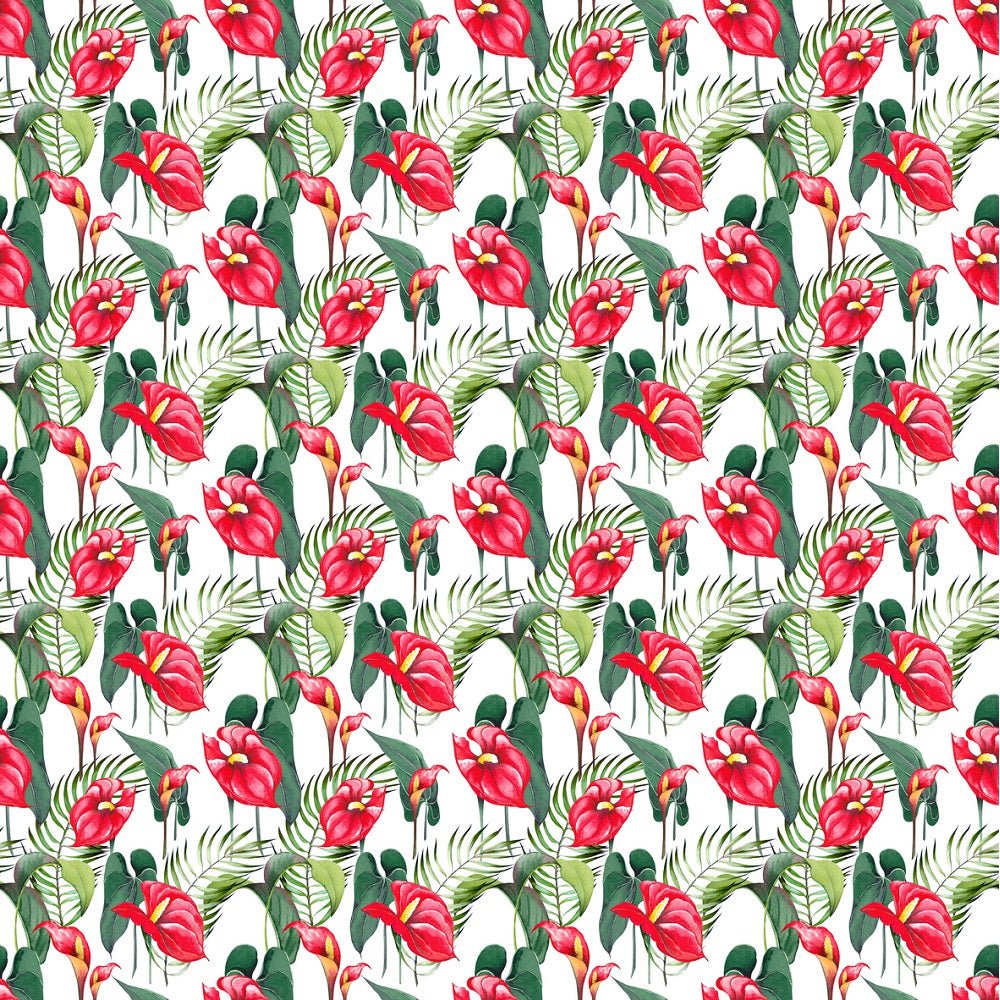 Tropical Red Anthurium Fabric