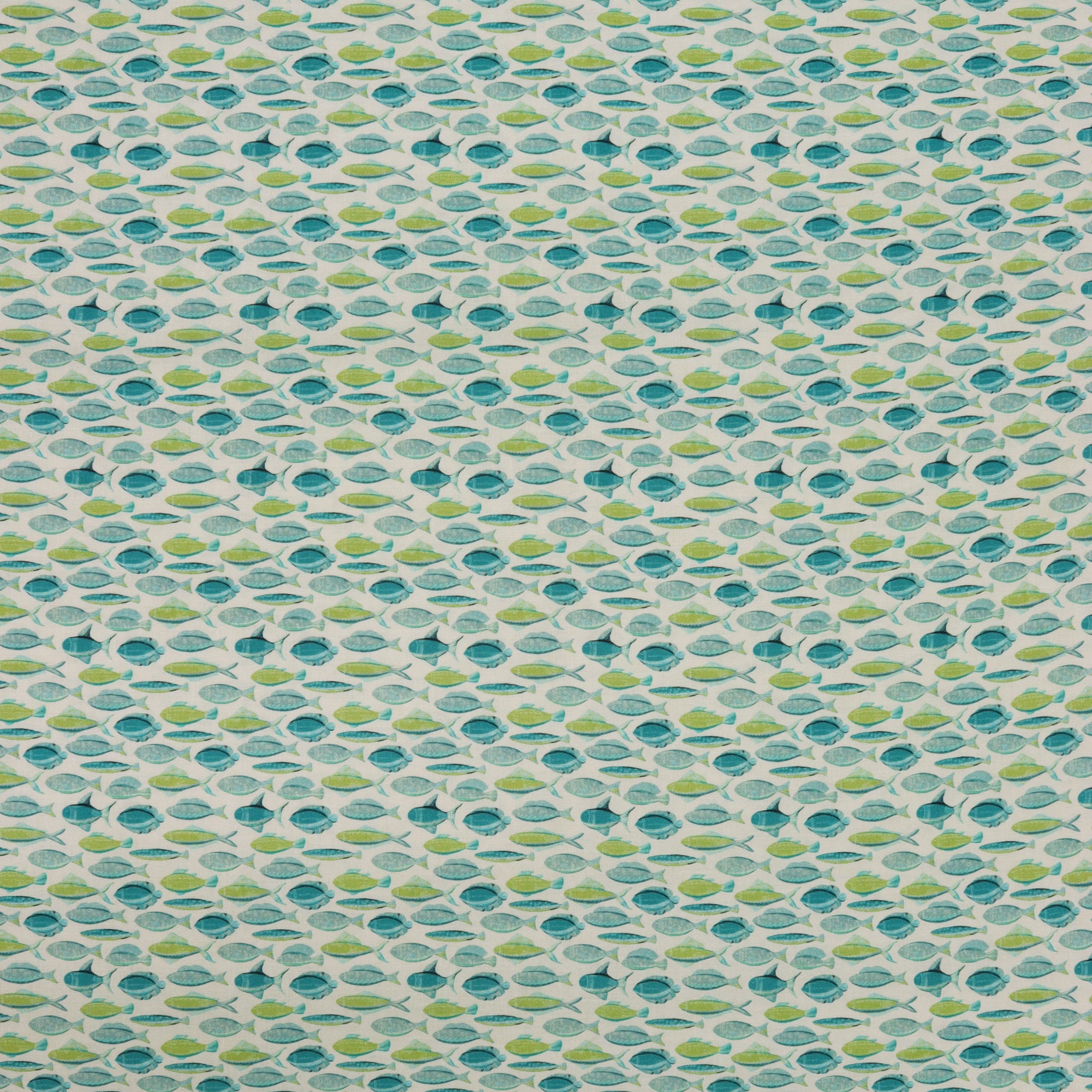 Under The Sea Fabric Collection - Fish Swim White