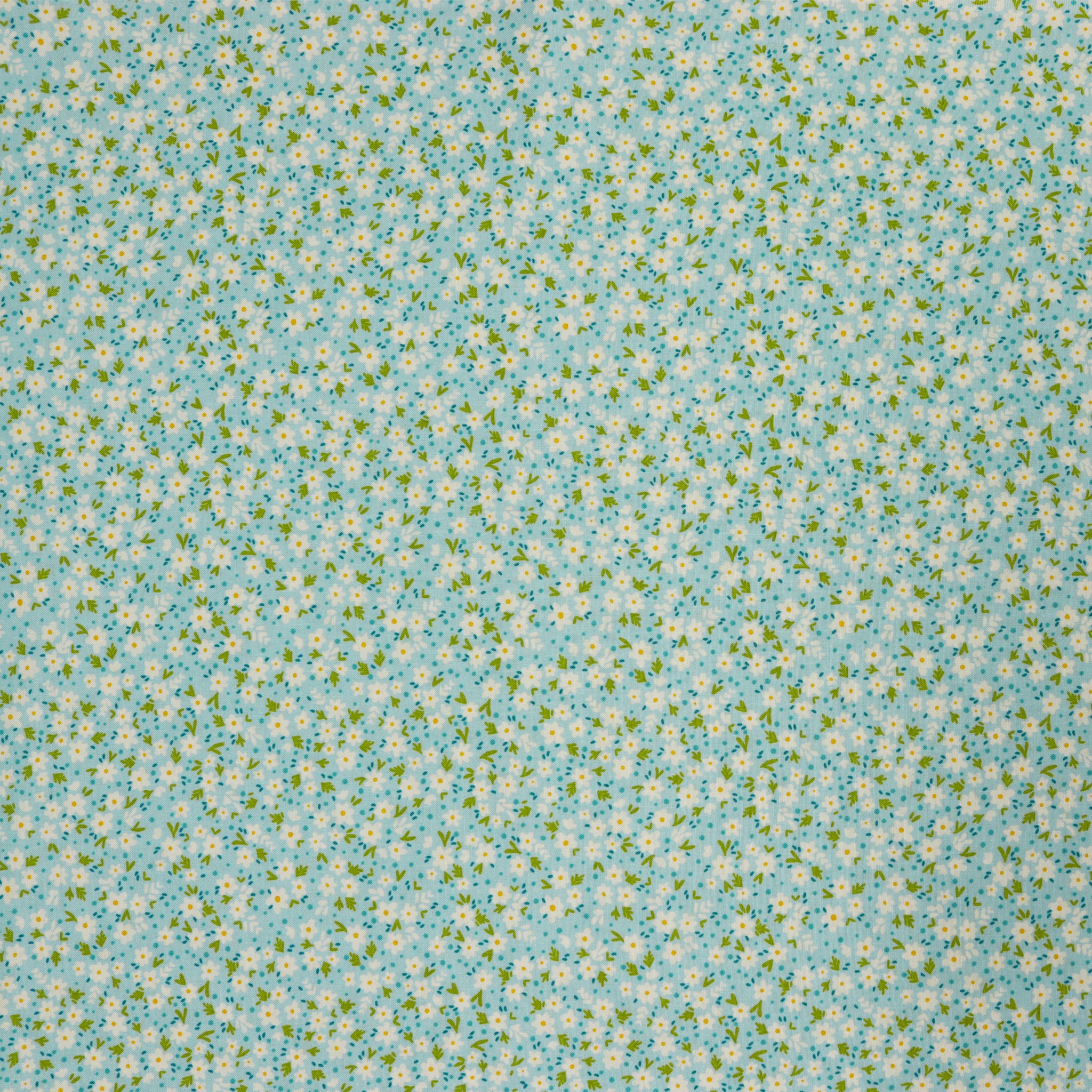 Among the Wildflowers II Fabric Collection - Paperwhites Aqua