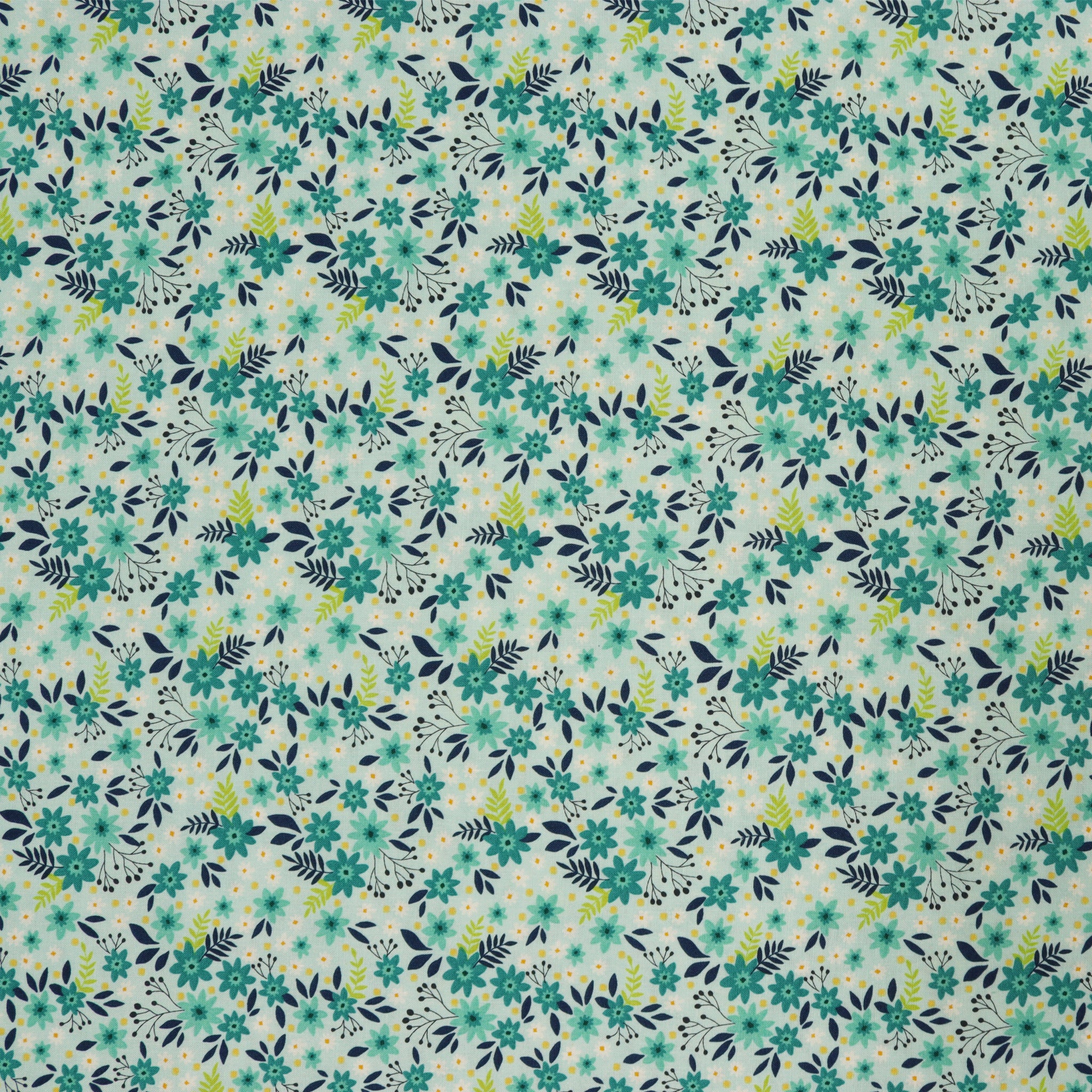 Among the Wildflowers II Fabric Collection - Primrose Aqua