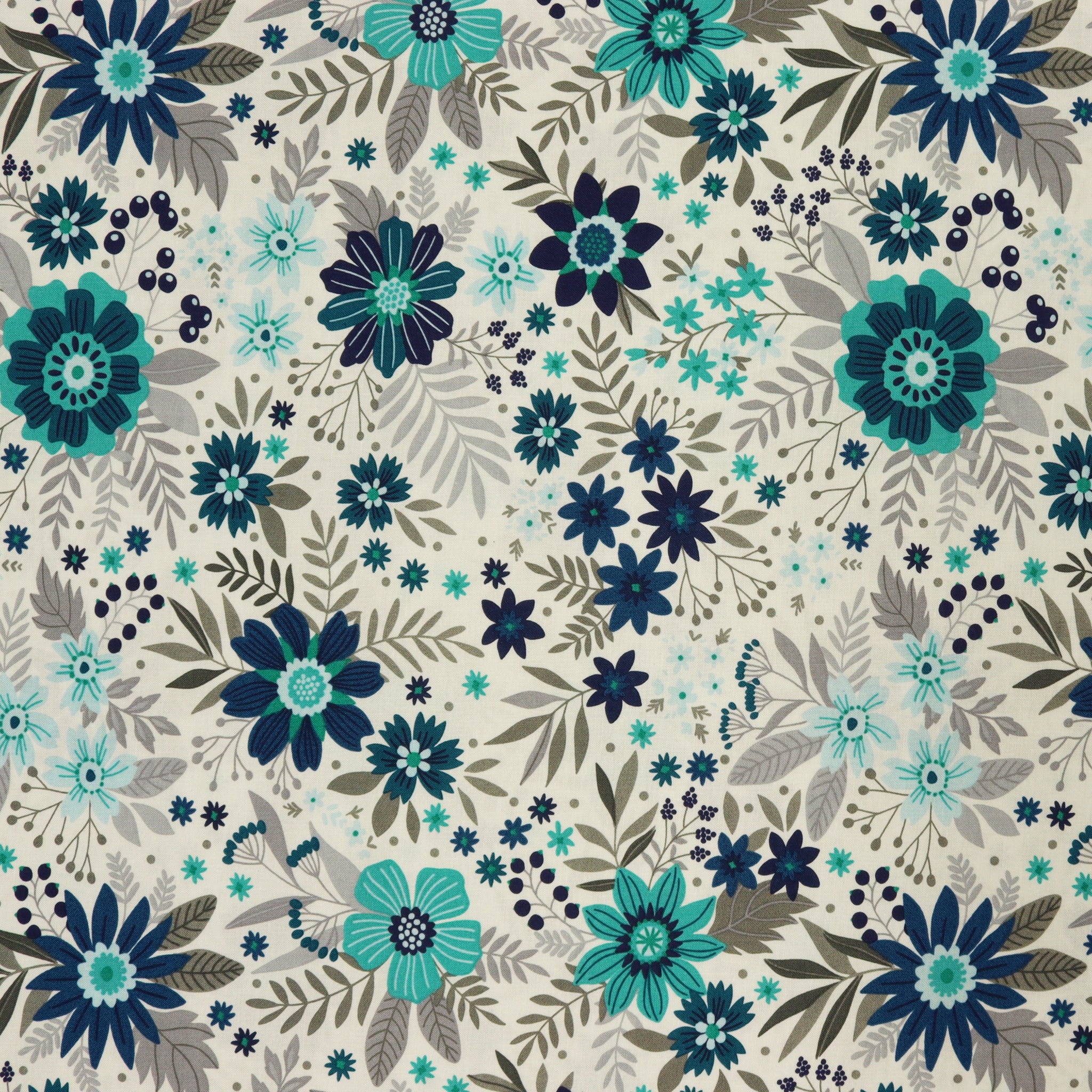 Among the Wildflowers II Fabric Collection - Wildflowers Indigo