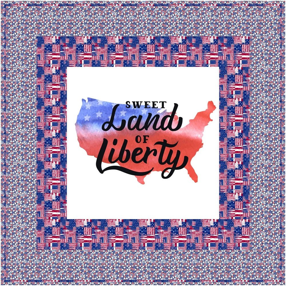 Sweet Land of Liberty Wall Hanging/Lap Quilt Kit - 42" x 42"